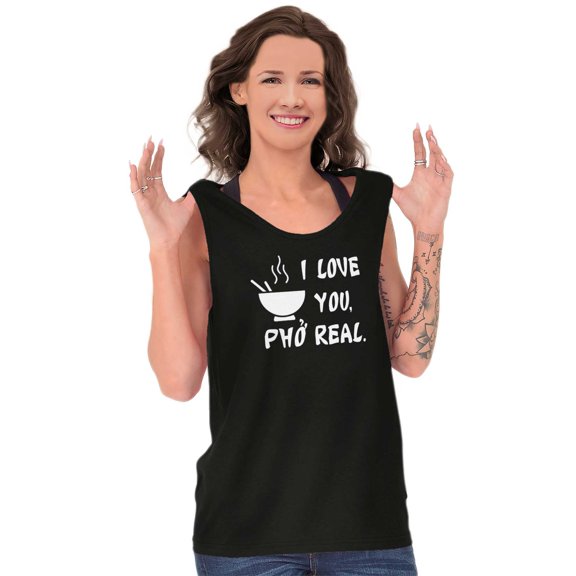Love You Pho Real Vietnamese Food Tank Top T Shirts Men Women Brisco Brands S