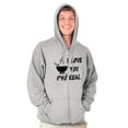 thumbnail image 1 of Love You Pho Real Vietnamese Food Unisex Fleece Graphic Zip Up Hoodie Brisco Brands 2X, 1 of 5