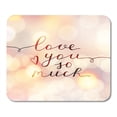 thumbnail image 1 of Love You So Much Lettering Handwritten Text for Valentines Day on Blurred Mousepad Mouse Pad Mouse Mat 9x10 inch, 1 of 3