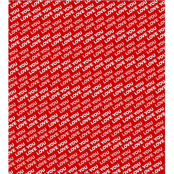TNCT Love You Text Red, White & Pink Pattern Edible Image Chocolate Transfer Sheet, Multicolor