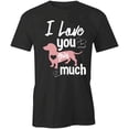 thumbnail image 1 of Love You This Much Daschund T-Shirt | Cute Dog Black Tee Gift, 1 of 5