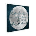 thumbnail image 1 of Love You To Moon Lunar Night Sky Constellations Typography Gallery-Wrapped Canvas Print Wall Art, 17x17, 1 of 6