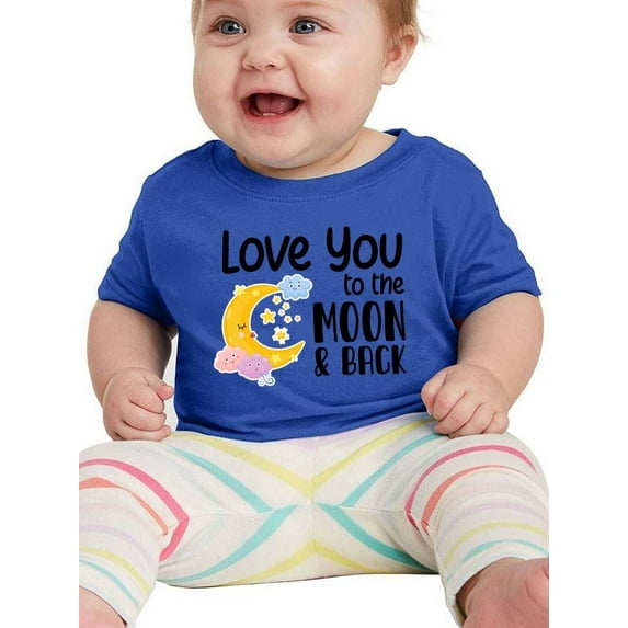 Love You To The Moon And Back. T-Shirt Infant -Smartprints Designs, 18 Months