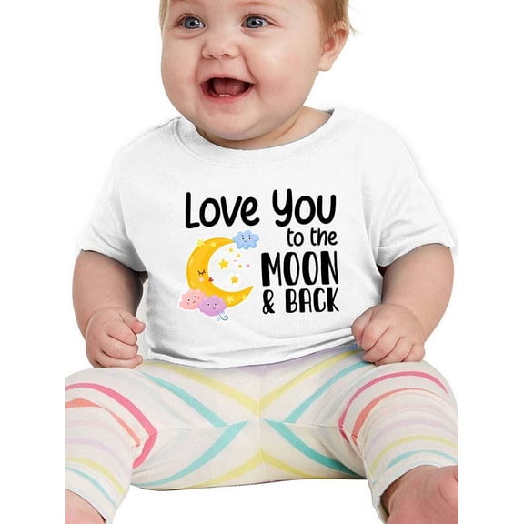 Love You To The Moon And Back. T-Shirt Infant -Smartprints Designs, 6 Months