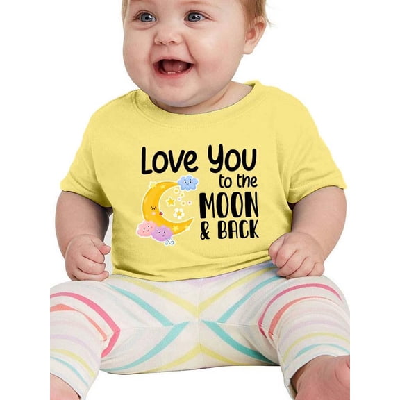 Love You To The Moon And Back. T-Shirt Infant -Smartprints Designs,  6 Months