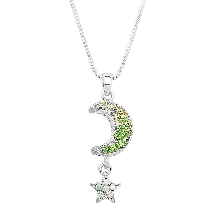 Freebird Jewelry Box Love You To The Moon & Back Necklace - Green