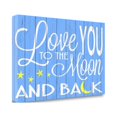 thumbnail image 1 of "Love You To The Moon - Blue" By Words For The Soul, Gallery Wrap Canvas, 1 of 2