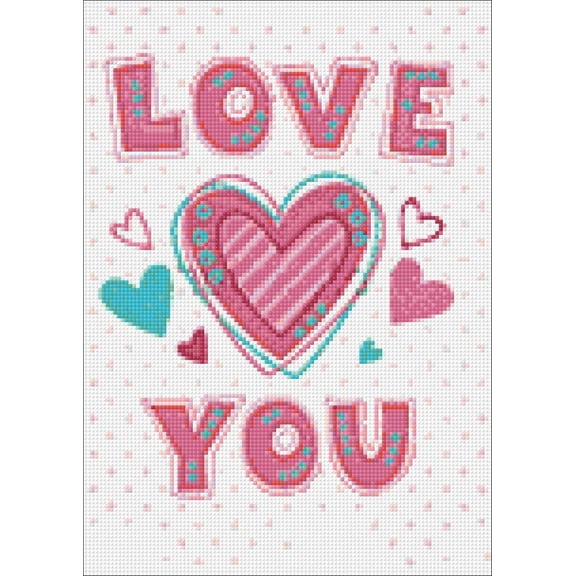 Love You WD2314 10.6 x 14.9 inches Wizardi Diamond Painting Kit