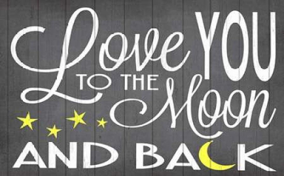 Love You to the Moon Canvas Art - Words for the Soul (12 x 18)