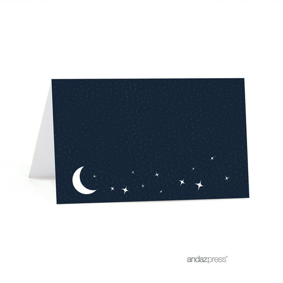 Love You to the Moon and Back Wedding Printable Table Tent Place Cards, 20-Pack