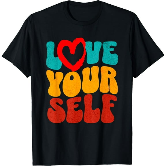 Love Your Self Anti Valentines Day Single Awareness Retro T-Shirt