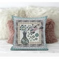 thumbnail image 1 of Love Your Vase Peacock Indoor/Outdoor Pillow in Gray Black Pink 28x28, 1 of 5