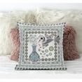 thumbnail image 1 of Love Your Vase Peacock Indoor/Outdoor Pillow in Gray Muted Green 16x16, 1 of 8