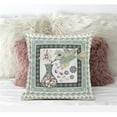 thumbnail image 1 of Love Your Vase Peacock Indoor/Outdoor Pillow in White Black Yellow Green 20x20, 1 of 5