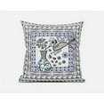 thumbnail image 1 of Love Your Vase Peacock Indoor/Outdoor Pillow with Removable Cover in Beige Gray Dark Blue16x16, 1 of 4