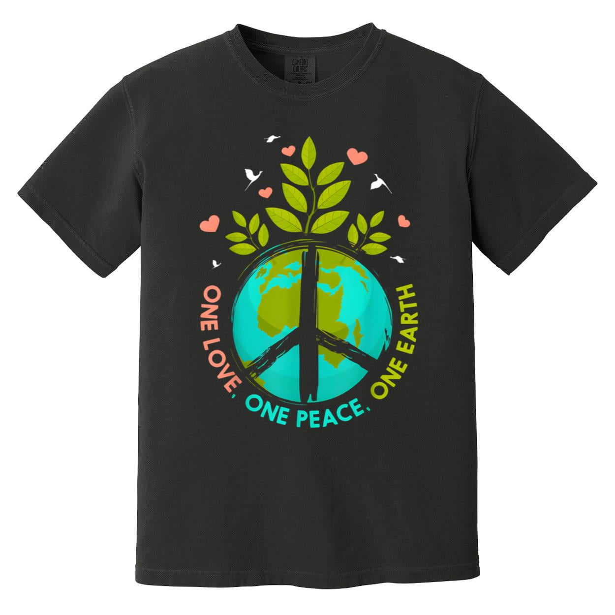 Love Your World Earth Day Peace Hippie Nature Planet Comfort Color