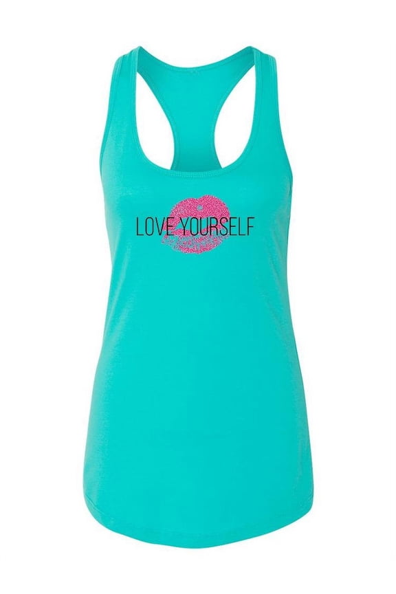 Love Yourself Lips Design Tank Women -Image by Shutterstock, Female x-Small