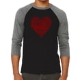 thumbnail image 1 of Love Yourself - Men's Raglan Baseball Word Art T-Shirt, 1 of 2