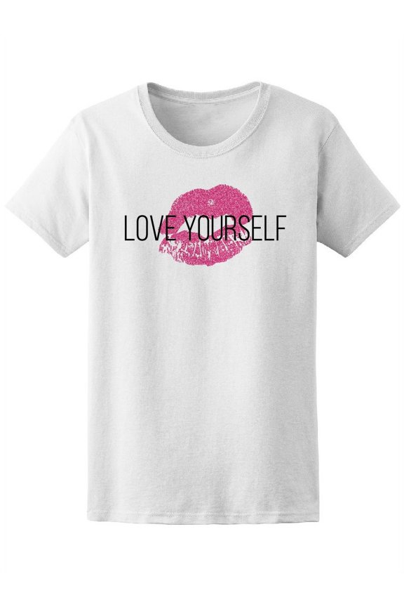 Love Yourself Pink Lips Women's Tee - Image by Shutterstock