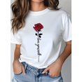 thumbnail image 1 of Love Yourself Rose T-Shirt | Minimalist Floral Empowerment Graphic Tee, 1 of 6