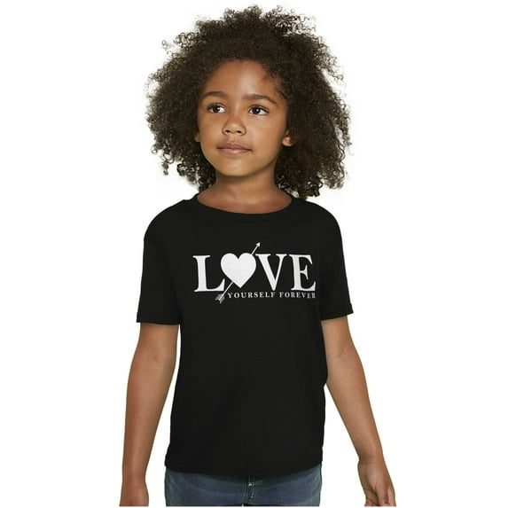 Love Yourself Self Care Inspirational Girls Kids T Shirt Tees Teen Brisco Brands L