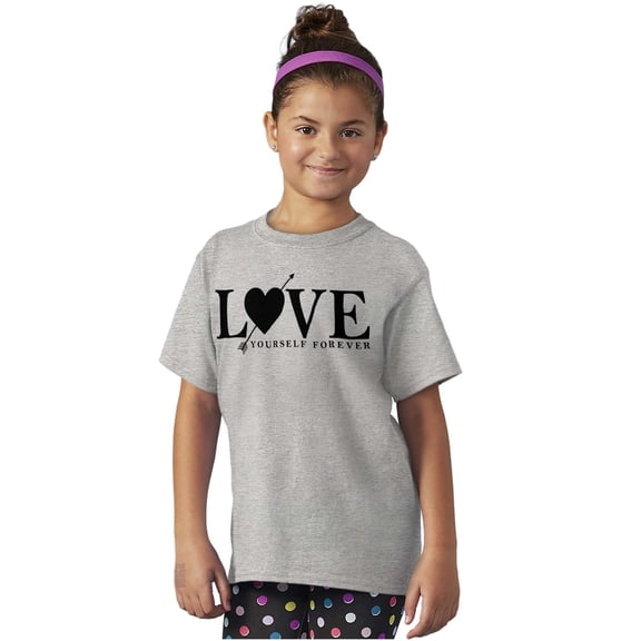 Love Yourself Self Care Inspirational Girls Kids T Shirt Tees Teen Brisco Brands M