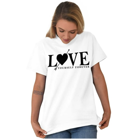 Love Yourself Self Care Inspirational Women's Plus Size Graphic Tee Brisco Brands 2X