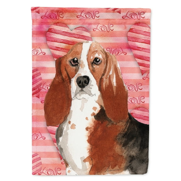 Love a Basset Hound House Flag