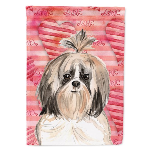Love a Shih Tzu Flag Canvas House Size