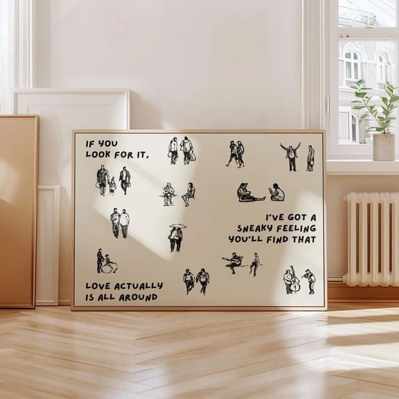 Love actually is all around Print Dorm Room Aesthetic Wall Poster, Size 24''x36''-Gategoo