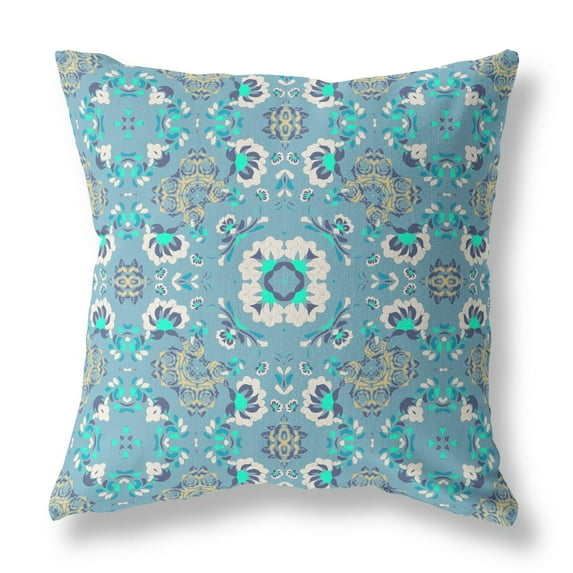 Love and Liberty Indoor/Outdoor Pillow in Light Blue 20x20