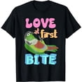 thumbnail image 1 of Love at first bite Green Cheeked Conure Funny Parrot Kawaii T-Shirt, 1 of 5