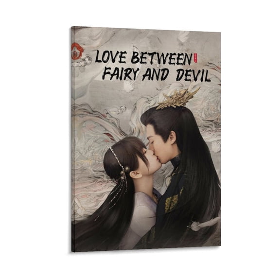 Love between Fairy And Devil Teleplay Poster China Famous Wall Art Poster Scroll Canvas Painting Picture Living Room Decor Home 08x12inch(20x30cm)