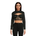thumbnail image 1 of Love by Design Women's Juniors Long Sleeve Cutout Busiter Crop Top, 1 of 5