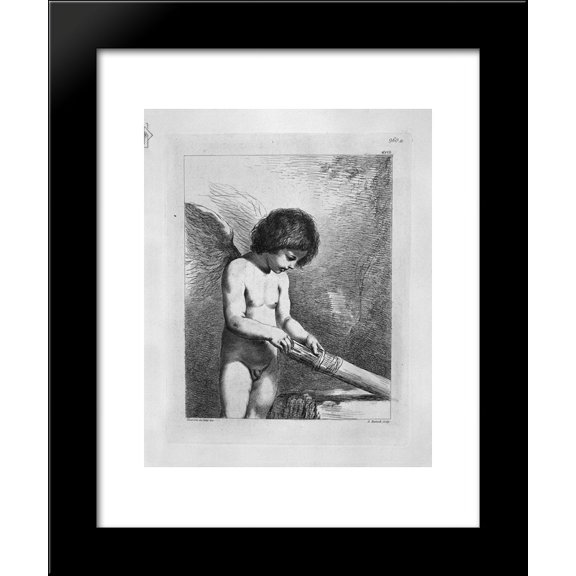 Love chooses an arrow in the quiver 20x24 Framed Art Print by Piranesi, Giova...
