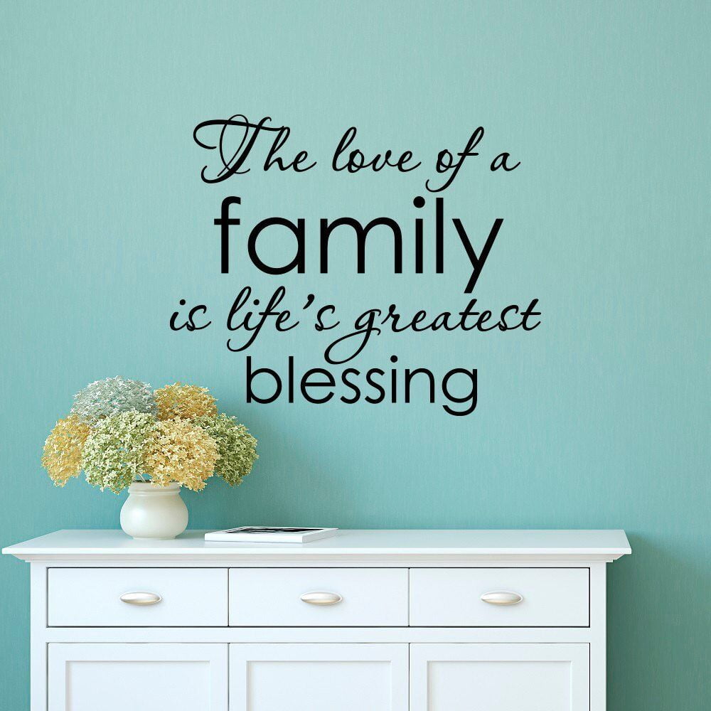 Love Family Greatest Blessing Vinyl Wall Decal Decor Words Quote Saying ...