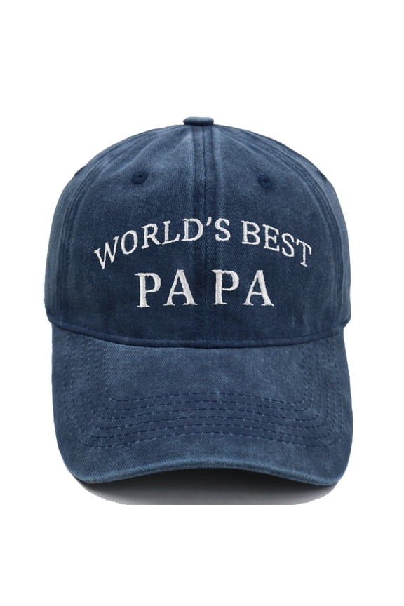 Love for Dad Father's Day Gift - The World's Best Grandpa Dad Hat Men's Fun Adjustable Cotton Printed Father Baseball Hat