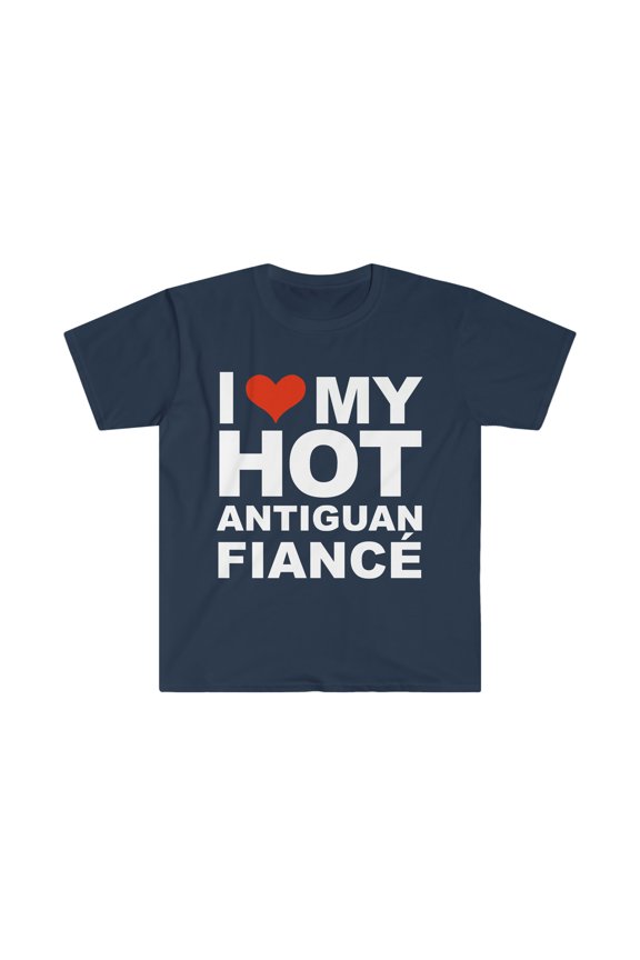 Love hot Antiguan Fiance Engaged Engagement Antigua Unisex T-shirt S-3XL