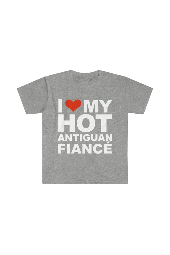 Love hot Antiguan Fiance Engaged Engagement Antigua Unisex T-shirt S-3XL