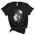thumbnail image 1 of Love in Faith | Faith Flag Daisy Short Sleeve | Black | Christian T-Shirts for Women | Faith Based Apparel |Christian Gifts, 1 of 8