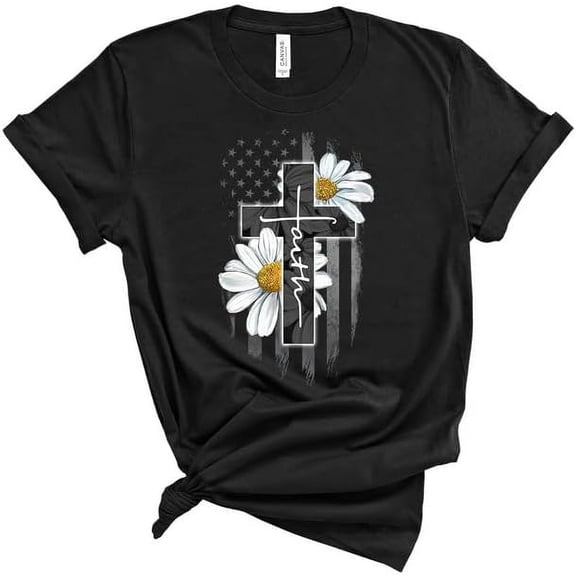 Love in Faith | Faith Flag Daisy Short Sleeve Tshirt