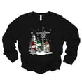 thumbnail image 1 of Love in Faith | Faith Hope Love Snowmen Long Sleeve | Black | Christian T-Shirts for Women | Faith Based Apparel |Christian Gifts, 1 of 7