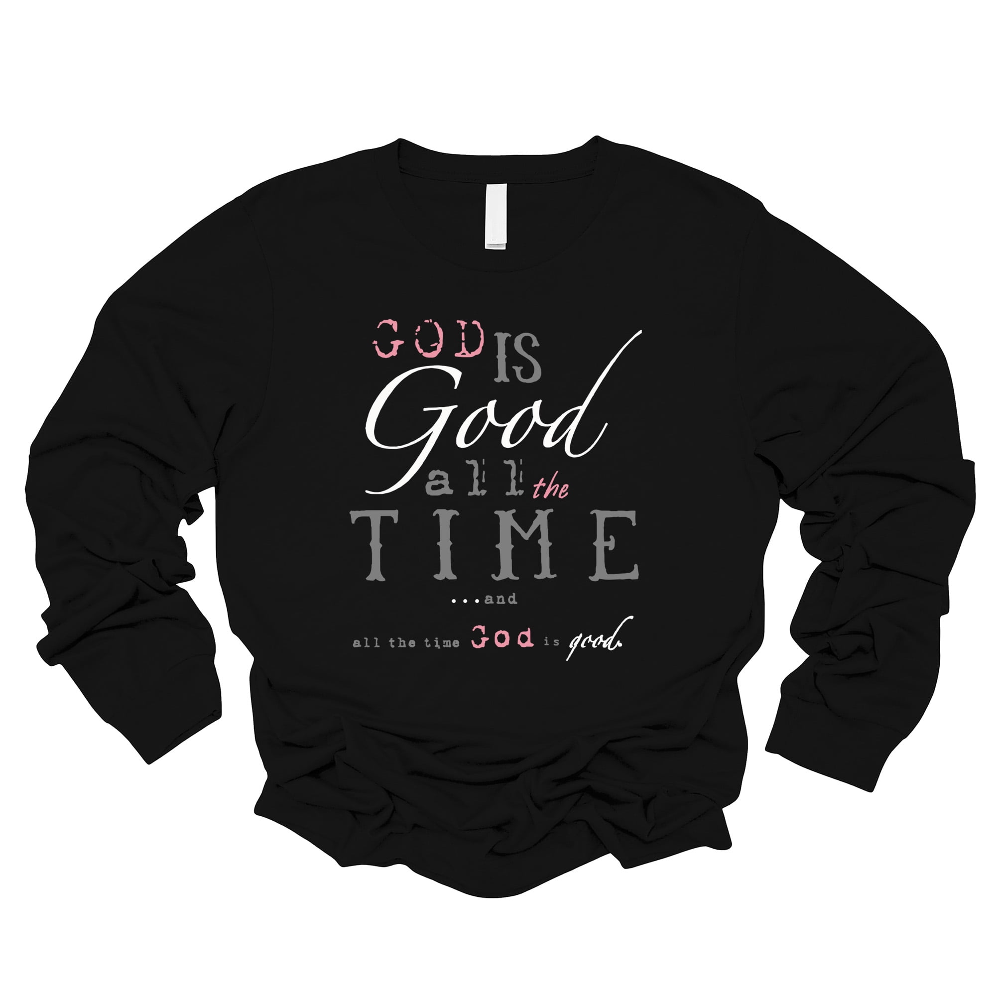 Love in Faith God is Good Long Sleeve Christian TShirts for Women