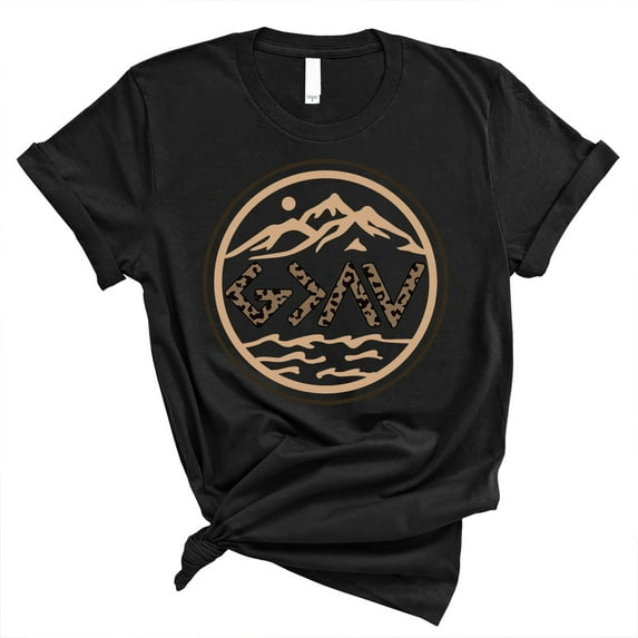 Love in Faith | God is Greater Short Sleeve | Black | Christian T-Shirts for Women | Faith Based Apparel |Christian Gifts
