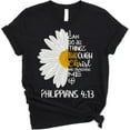 Love in Faith I Can Do All Things Daisy Christian Shirts for Women