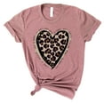 thumbnail image 1 of Love in Faith | Love Leopard Short Sleeve | Heather Mauve | Christian T-Shirts for Women | Faith Based Apparel |Christian Gifts, 1 of 8