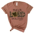 thumbnail image 1 of Love in Faith | Trust in The Lord Short Sleeve | Heather Chestnut | Christian T-Shirts for Women | Faith Based Apparel |Christian Gifts, 1 of 6