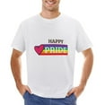 thumbnail image 1 of Love in Heart LGBTQIA Men’s T-Shirt 100% Cotton Casual Short Sleeve Tops Gift Tee White 2XL, 1 of 5