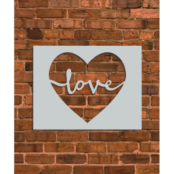 Love in Heart Stencil