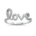 thumbnail image 1 of Love in Script Cubic Zirconia Ring Sterling Silver Size 14, 1 of 3